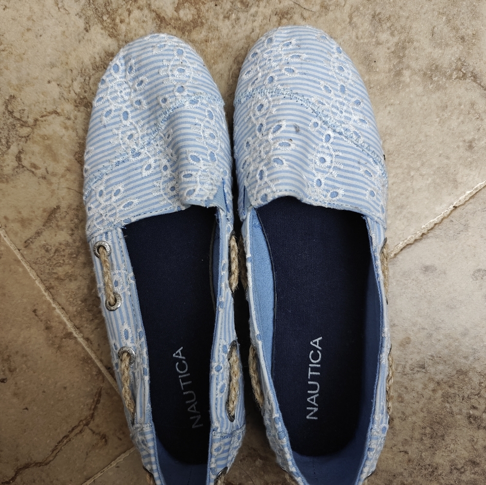 Nautica Light Blue Canvas Shoes